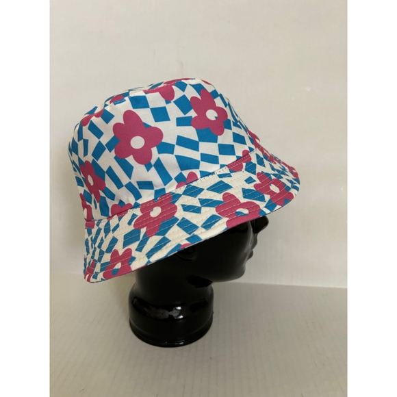 Unisex Unbranded Bucket Hat One Size White Blue *NEW* - Picture 1 of 7